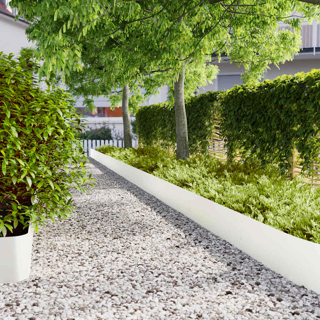 Muruääred 10 tk Valge 25x103 cm Külmvaltsitud teras