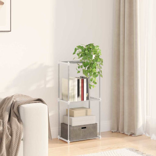 Konteineri riiul riiuliga valge 43 x 27 x 90 cm Alumiinium