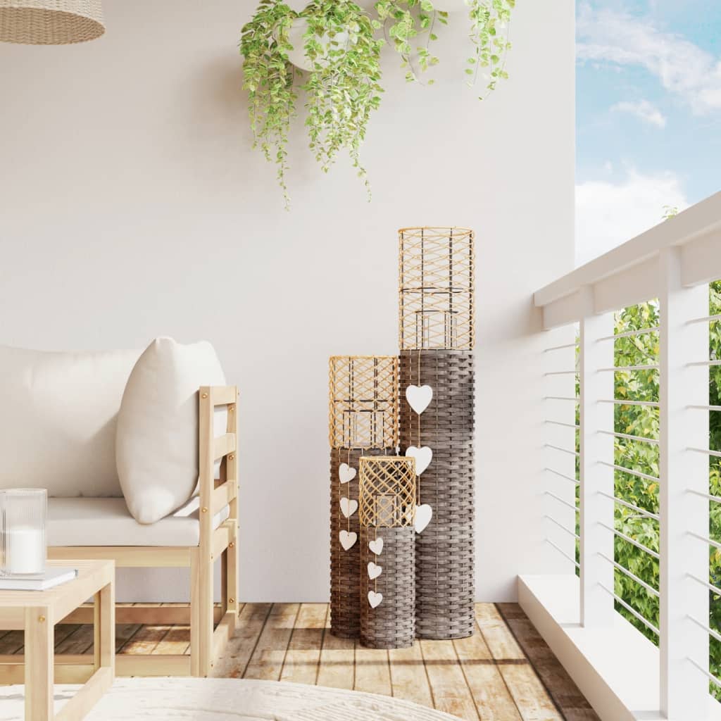 küünlaalused 3 tk, hall, vitstest