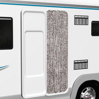 Штора от насекомых, коричнево-белая, 56 x 200 см, синель