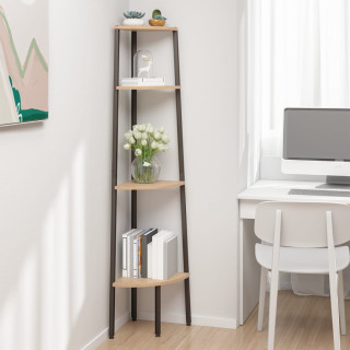 4-korruseline nurgariiul, helepruun ja must, 45,5 x 31,5 x 150 cm