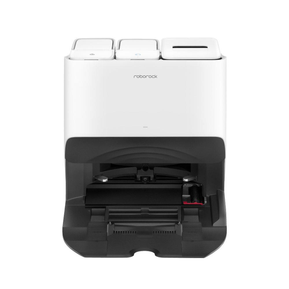 Valge Roborock S8 Pro Ultra robottolmuimeja koos täisautomaatse jaamaga