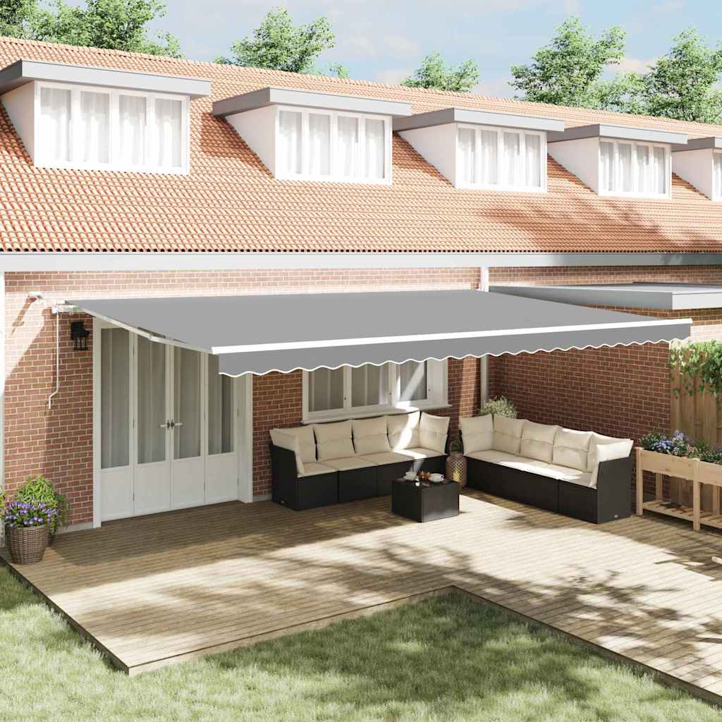 Varikatus koos Valge 6 × 3,5 m Metall