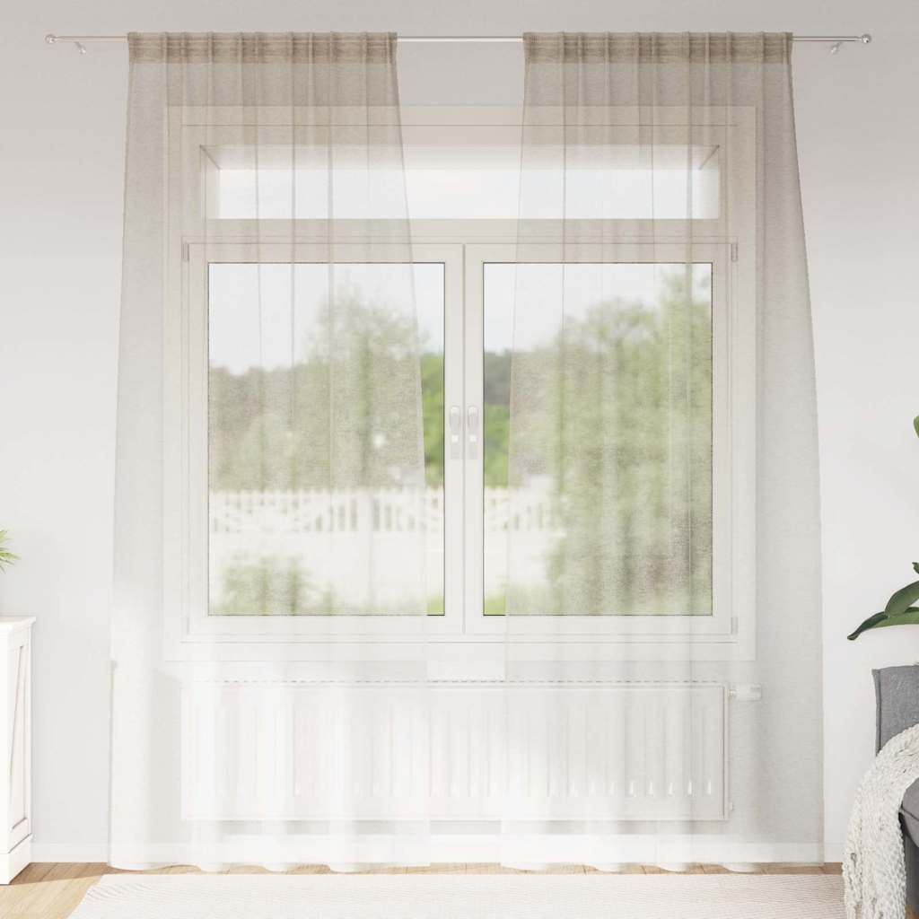 Kardinaid kardinatega 2 pcs Liivakarva 140x175cm Polüester