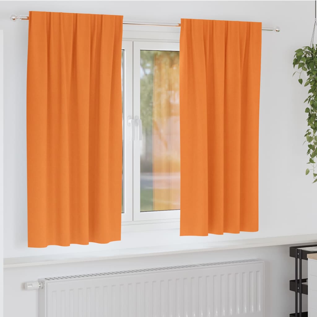 Kardinaid kardinatega 2 pcs Oranž 175x140cm Polüester