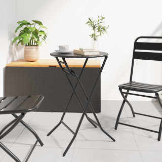 Складной садовый столик антрацит Ø50x72 см сталь