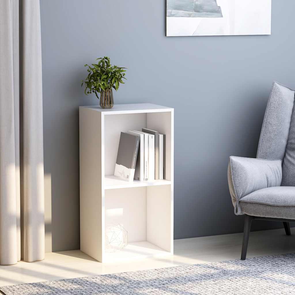 Книжный шкаф, белый, 40x30x76,5 см, искусственное дерево