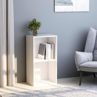 Книжный шкаф, белый, 40x30x76,5 см, искусственное дерево