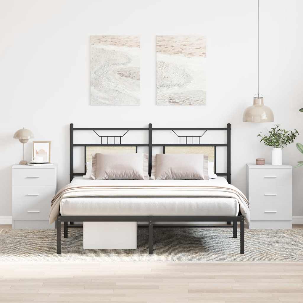 Прикроватные тумбочки, 2 шт, белые, 38 x 35 x 56 см, искусственное дерево