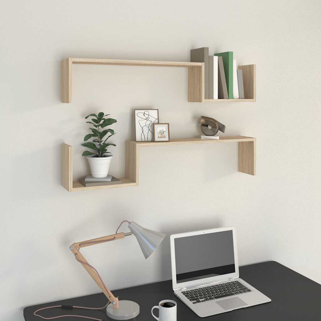 seinariiulid 2 tk, sonoma tamm, 100x15x20 cm, tehispuit