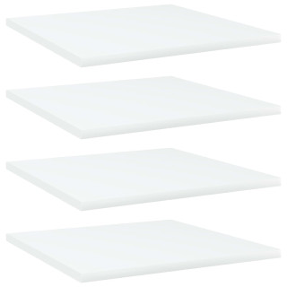 Полки для стеллажа 4 шт, белые, 40x40x1,5 см, ДСП