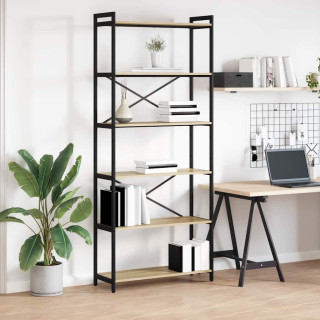 Raamatukapp Sonoma tamm 80 x 30 x 188 cm Tehispuit