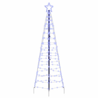 LED jõulupuu koos 390 LED-iga maapikidega Sinine 250 cm Raud