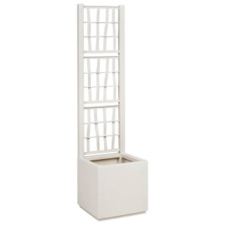 Садовый горшок с решеткой, белый, 36x36x140 см, полипропилен