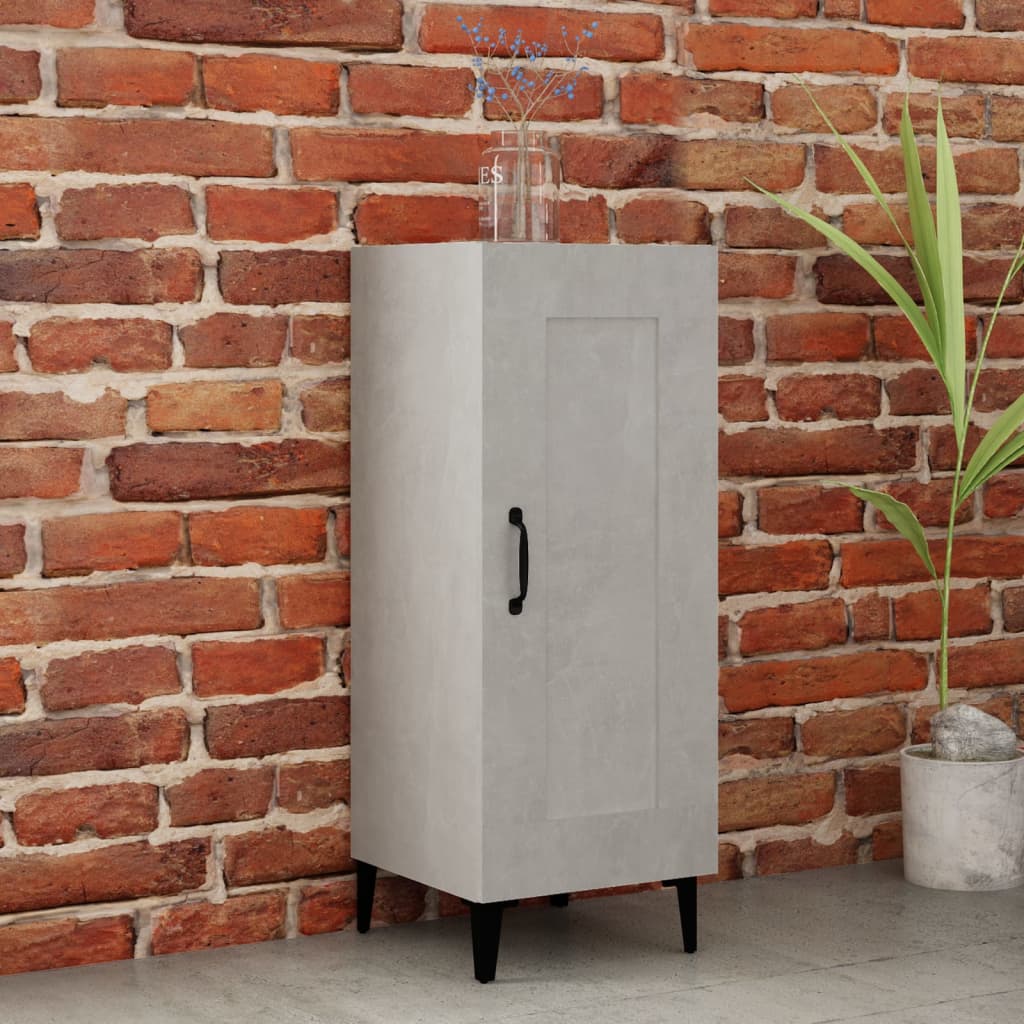 Буфет, бетонно-серый, 34,5 x 34 x 90 см, искусственное дерево