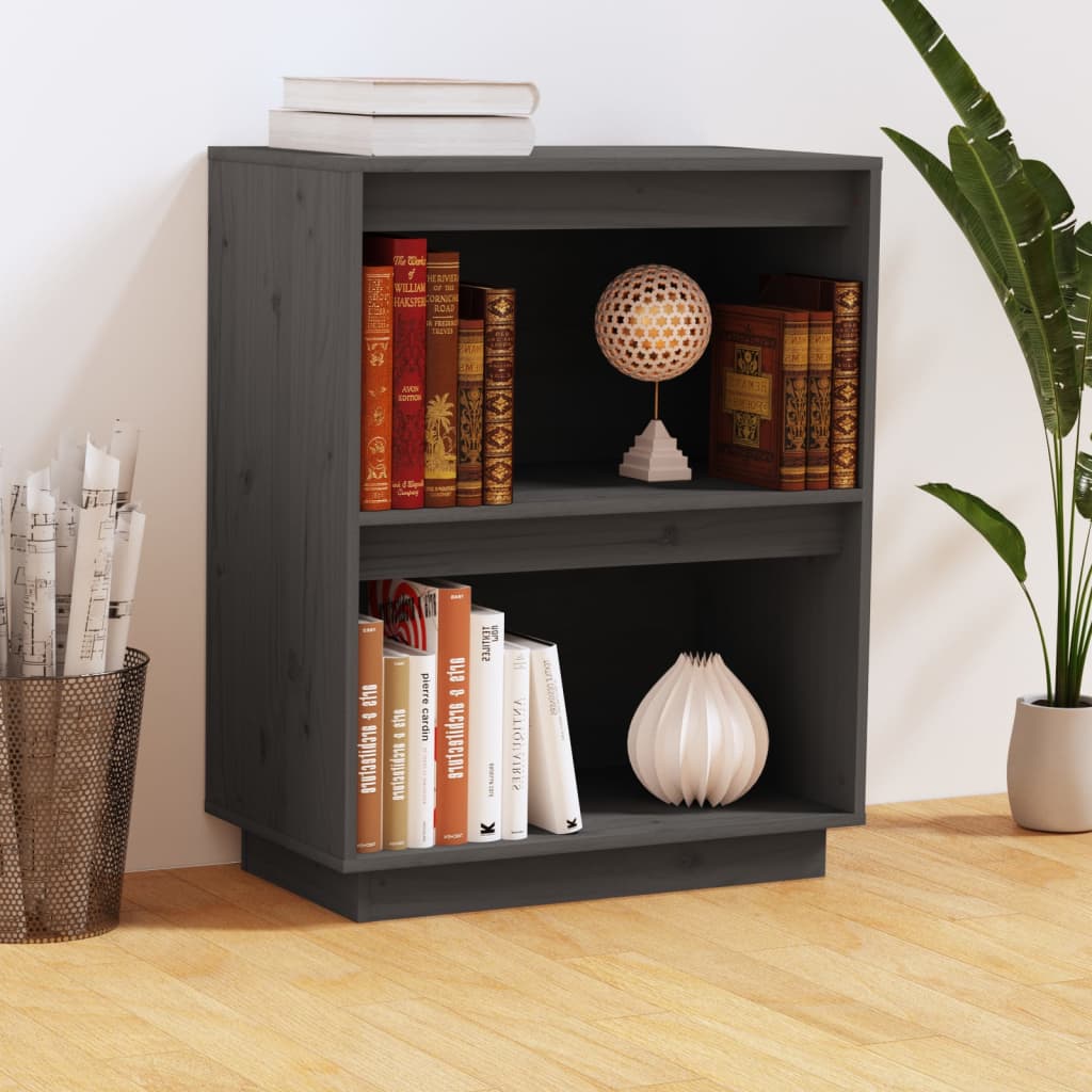 Консольный шкаф, серый, 60 x 34 x 75 см, сосна