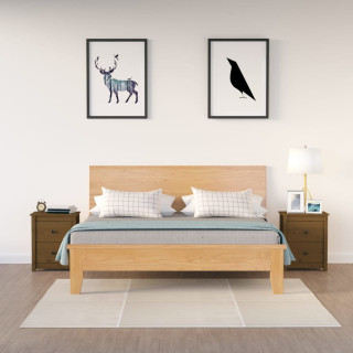 öökapid 2 tk, meepruun, 50 x 35 x 61,5 cm, männipuit