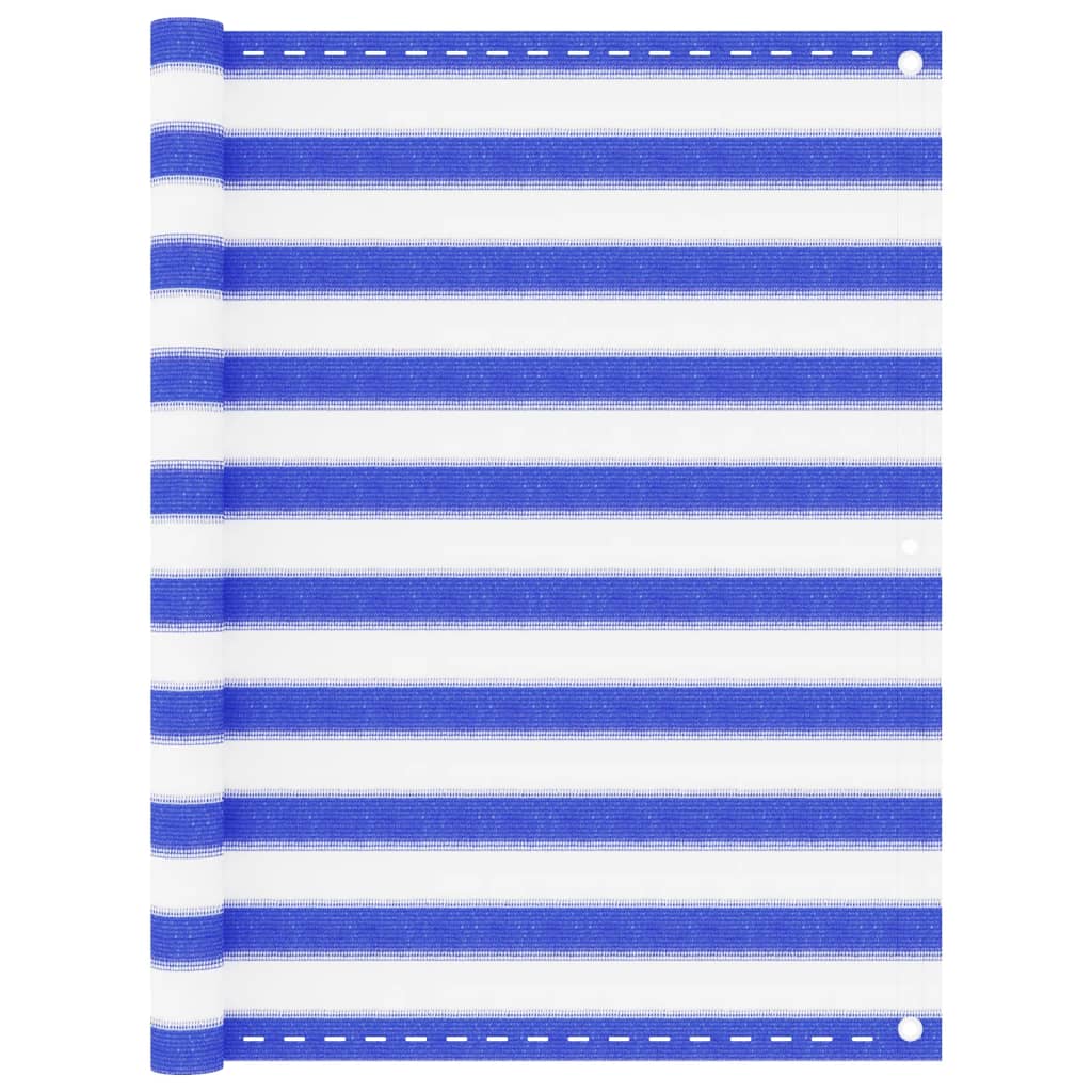 rõdusirm, sinine ja valge, 120 x 500 cm, HDPE