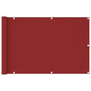 Балконный экран, красный, 90 x 400 см, HDPE