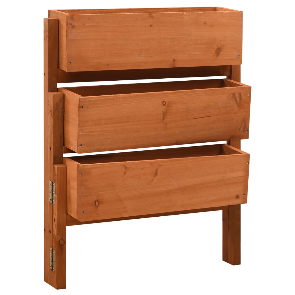 Складная клумба, оранжевая, 60 x 14 x 75 см, ель