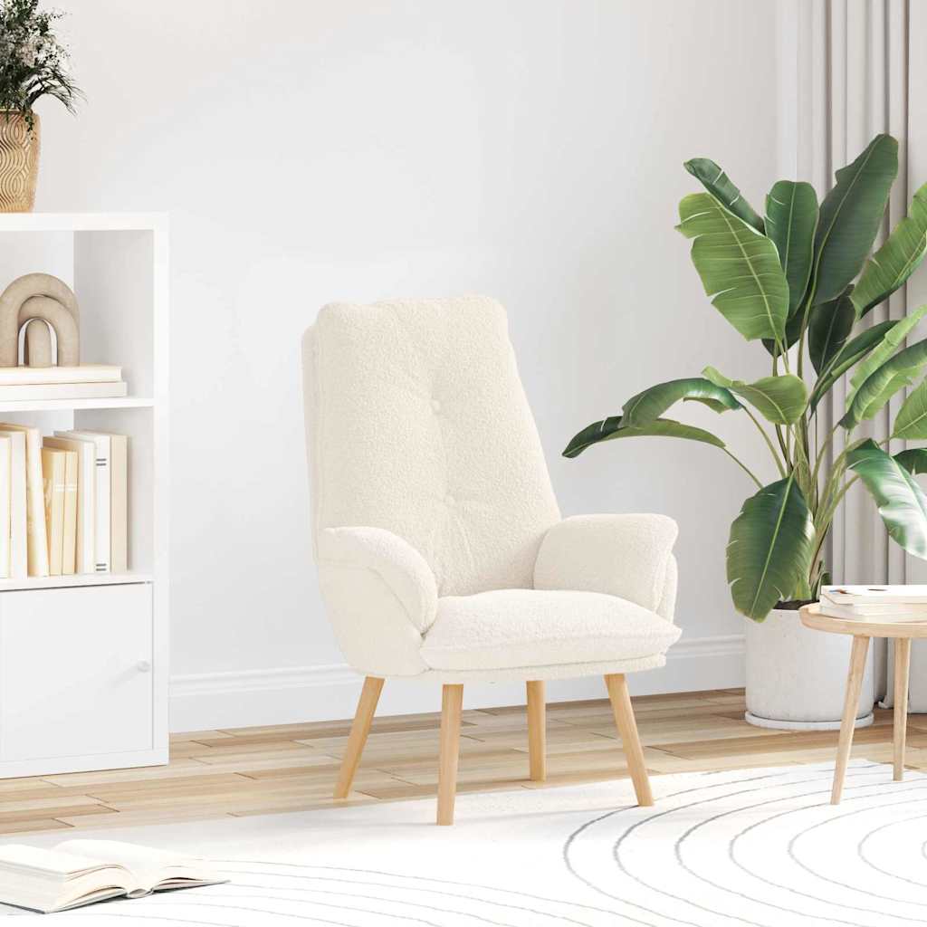 Lõõgastav iste cream 69 x 74 x 93 cm kangas