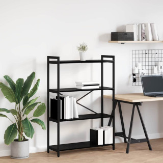 Raamatukapp Must tamm 80 x 30 x 118 cm Tehispuit