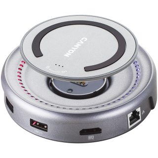 CANYON hub DS-7 7in1 USB-C Беспроводной Космический Серый