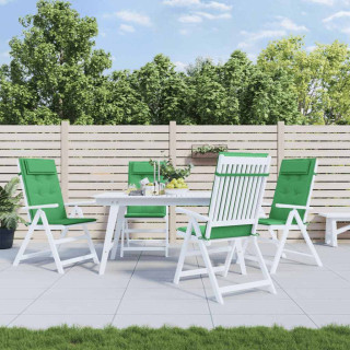 Подушки на стулья с высокой спинкой 4 шт, зеленый, ткань Оксфорд