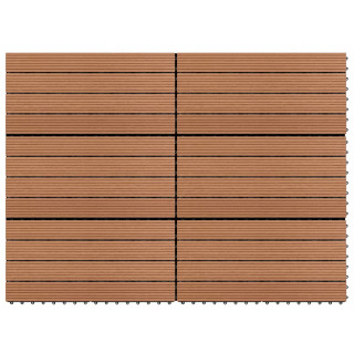 WPC-plaadid 60 x 30 cm 6 tk 1m² pruun