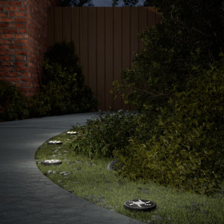 Комплект солнечных светильников для грунта с колышками, 12 шт, теплый белый