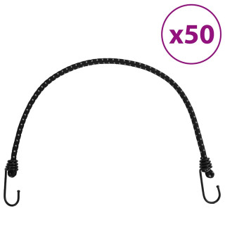 bungee nöör helkurribade ja konksudega 50 tk, 59 cm