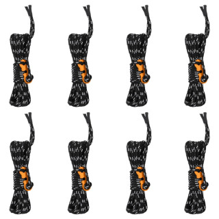 telgi nöörid kinnitusaasadega 8 tk, peegeldav, 4 m 4 mm