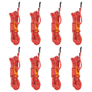 telgi nöörid kinnitusaasadega 8 tk, peegeldav, 4 m 4 mm