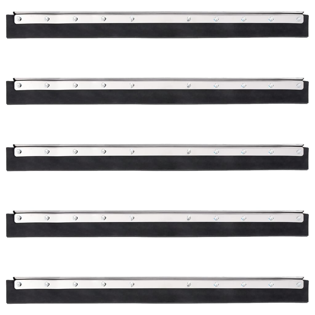 Скребок для пола 5 шт, 75x2x5 см, сталь и резина