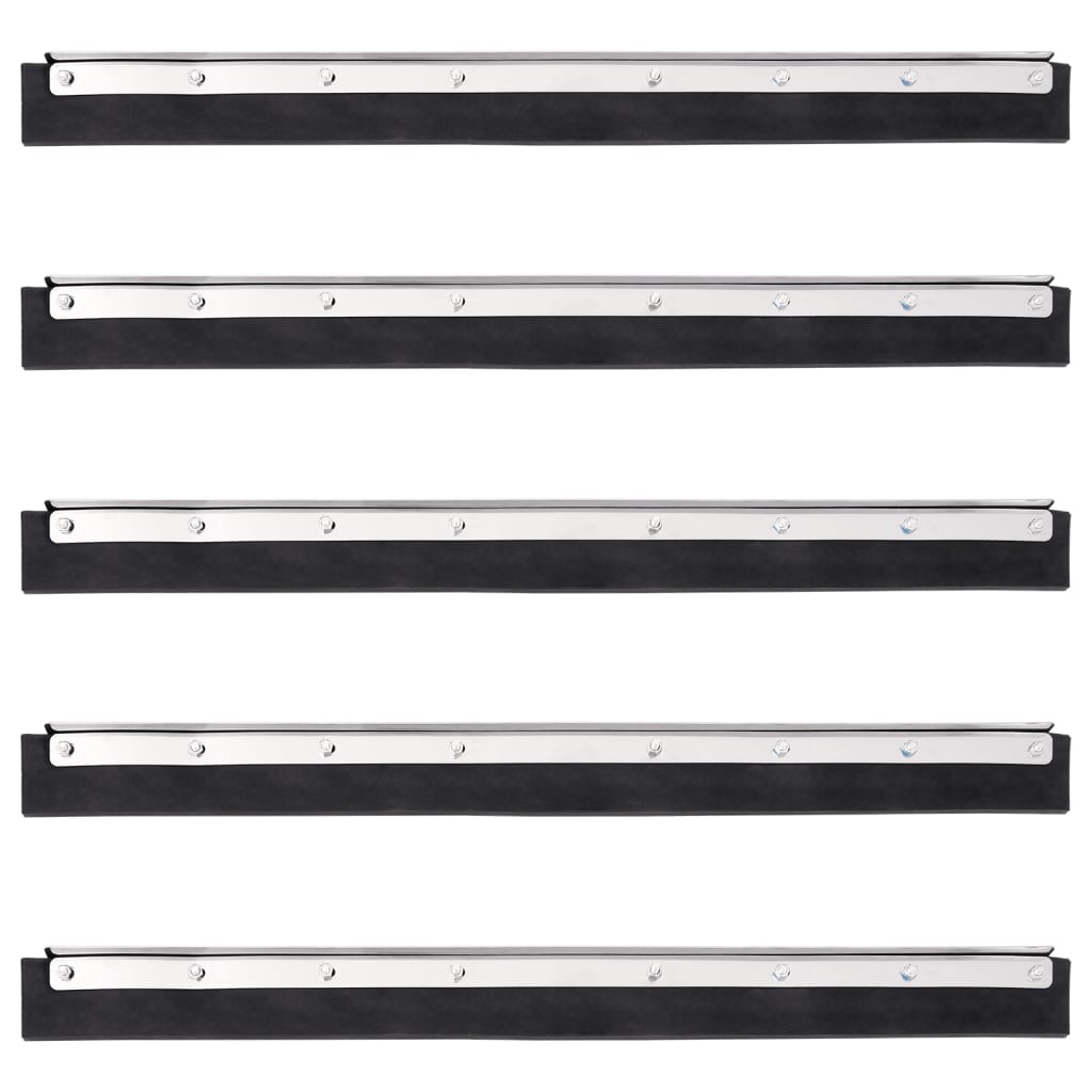 Скребок для пола 5 шт, 60,5x2x5 см, сталь и резина