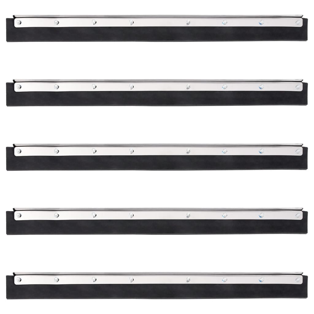 Скребок для пола 5 шт, 55x2x5 см, сталь и резина