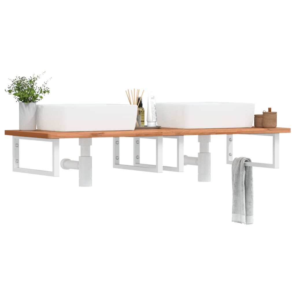 Valge ristkülikukujuline riiuliklamber valamule