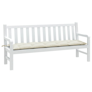 Подушка на скамейку для улицы, кремовая, 180x50x7 см, ткань