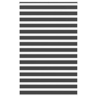 Рулонная штора зебра черная 140x230 см, ширина ткани 135,9 см, полиэстер