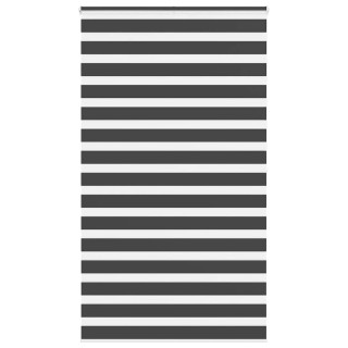 Полосатая рулонная штора черная 120x200 см, ширина ткани 115,9 см, полиэстер