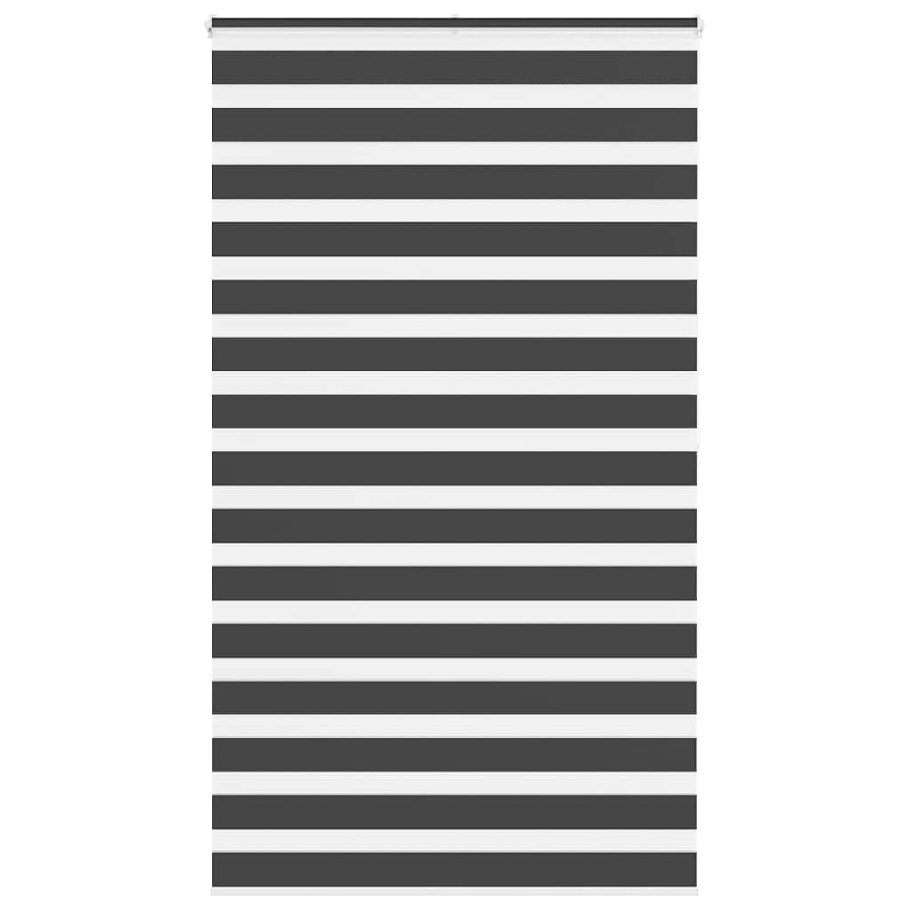 Triibuline ruloo must 135x200 cm kanga laius 130,9 cm polüester