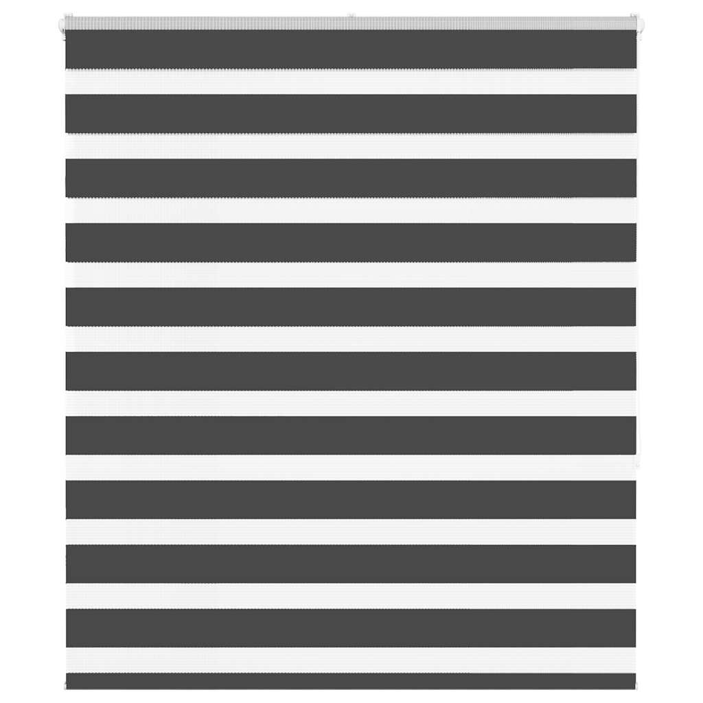 Triibuline ruloo must 130x150 cm kanga laius 125,9 cm polüester