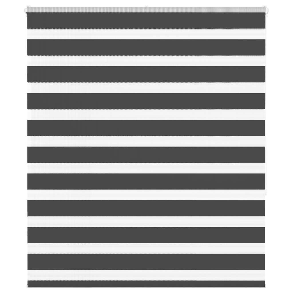 Triibuline ruloo must 135x150 cm kanga laius 130,9 cm polüester