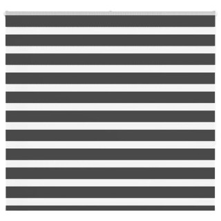 Полосатая рулонная штора черная 155x150 см, ширина ткани 150,9 см, полиэстер