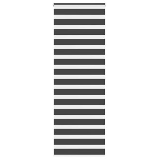 Рулонная штора в полоску черного цвета 80x200 см ширина ткани 75,9 см полиэстер