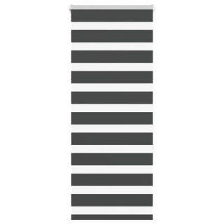 Полосатая рулонная штора черная 60x150 см, ширина ткани 55,9 см, полиэстер