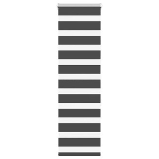 Полосатая рулонная штора черная 50x150 см, ширина ткани 45,9 см, полиэстер