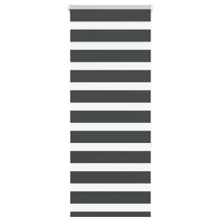 Полосатая рулонная штора черная 55x150 см, ширина ткани 50,9 см, полиэстер