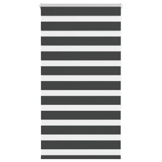 Рулонная штора зебра черная 70x150 см, ширина ткани 65,9 см, полиэстер