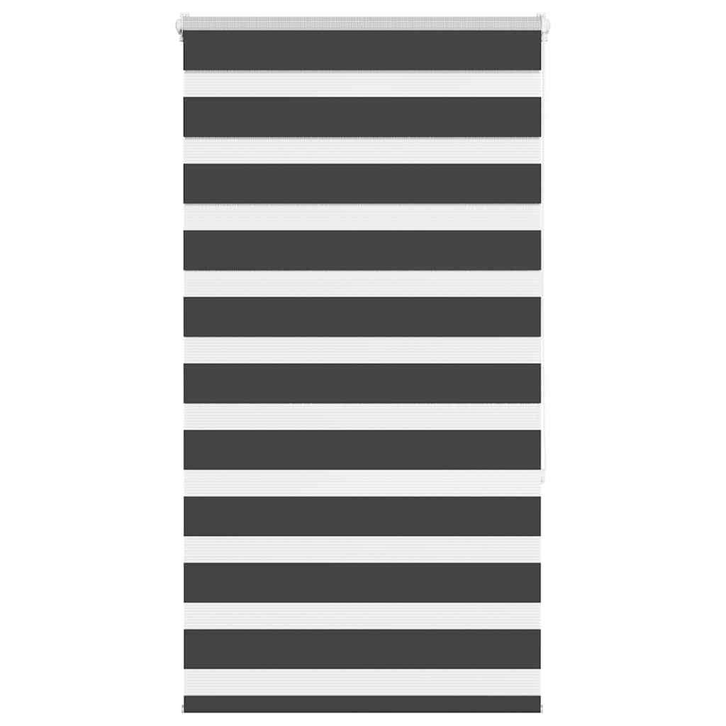 Triibuline ruloo must 75x150 cm kanga laius 70,9 cm polüester